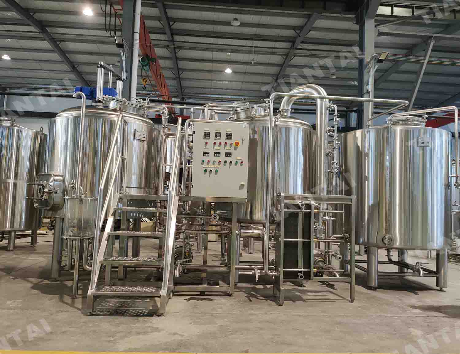 1000l SS  steam heating beer euipment installed in Fran